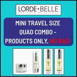 NWOB Lorde + Belle QUAD BUNDLE of (4) Mini Travel Size Products - MSRP $120